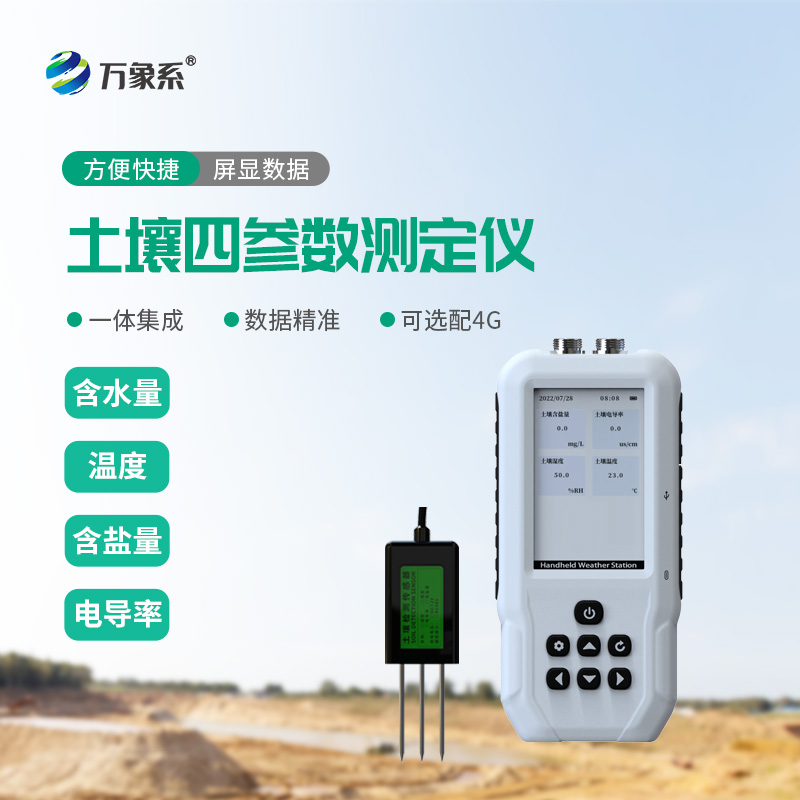 土壤溫濕度鹽分電導率測定儀上線(xiàn)： 一站式把控種植根基